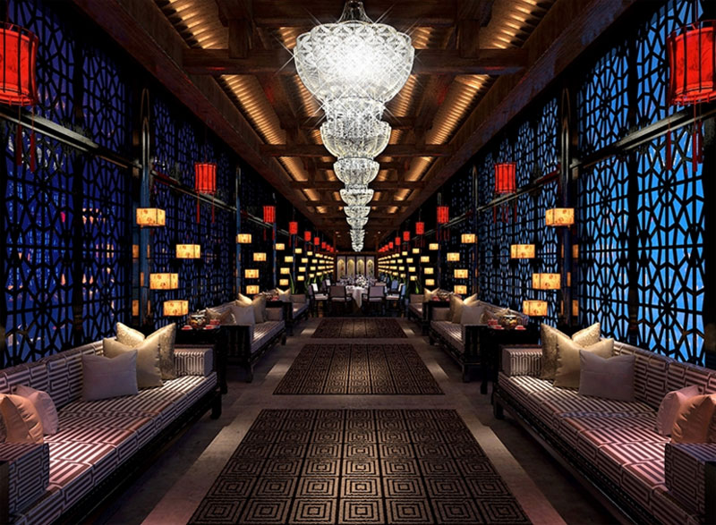 厚重色彩中式餐厅装修效果图